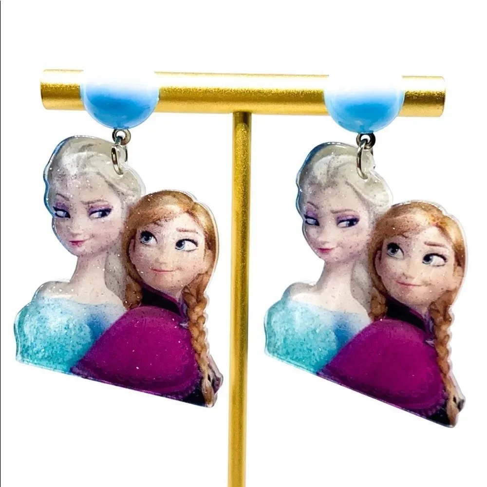 NWT Frozen Glittery Dangle Earrings